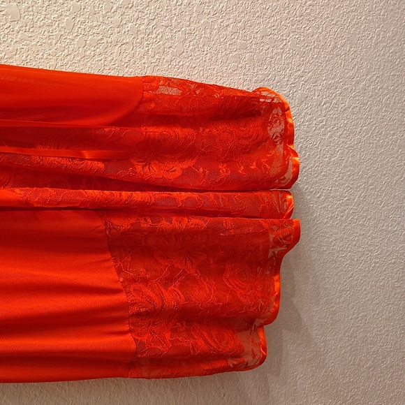 Lingerie 2 Piece Plus XXL Wine Floral Lace Spaghetti Straps Slip & Thong B3 X P - Picture 5 of 13